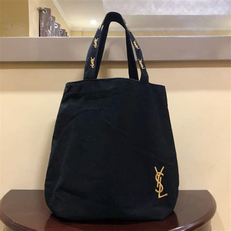 ysl black canvas tote|ysl tote bag price.